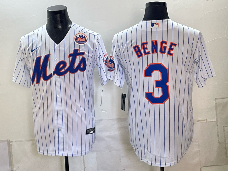 Men MLB New York Mets #3 Benge white 2026 Nike jersey 1015003->green bay packers->NFL Jersey